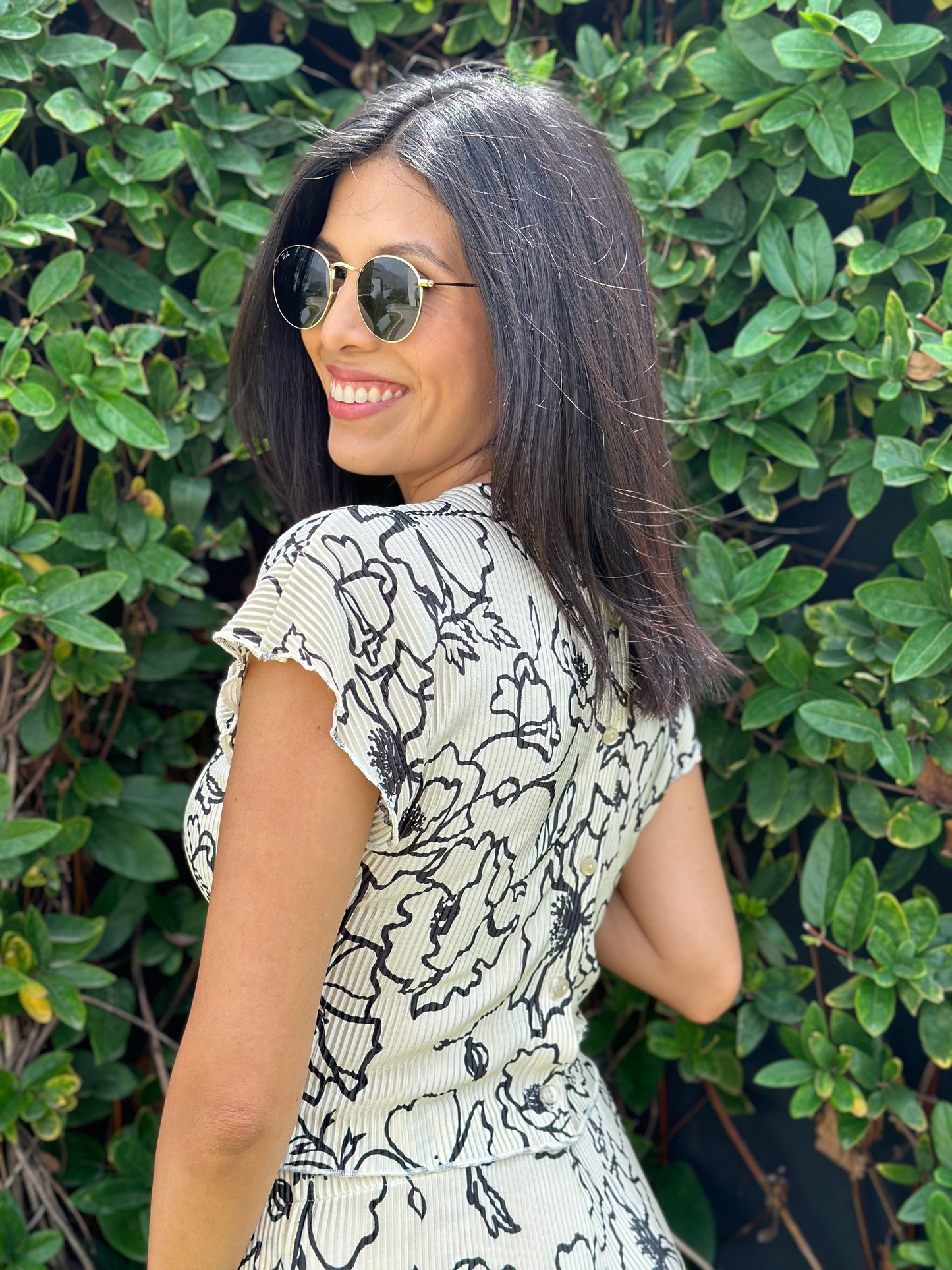 Top Leal - Beige Negro