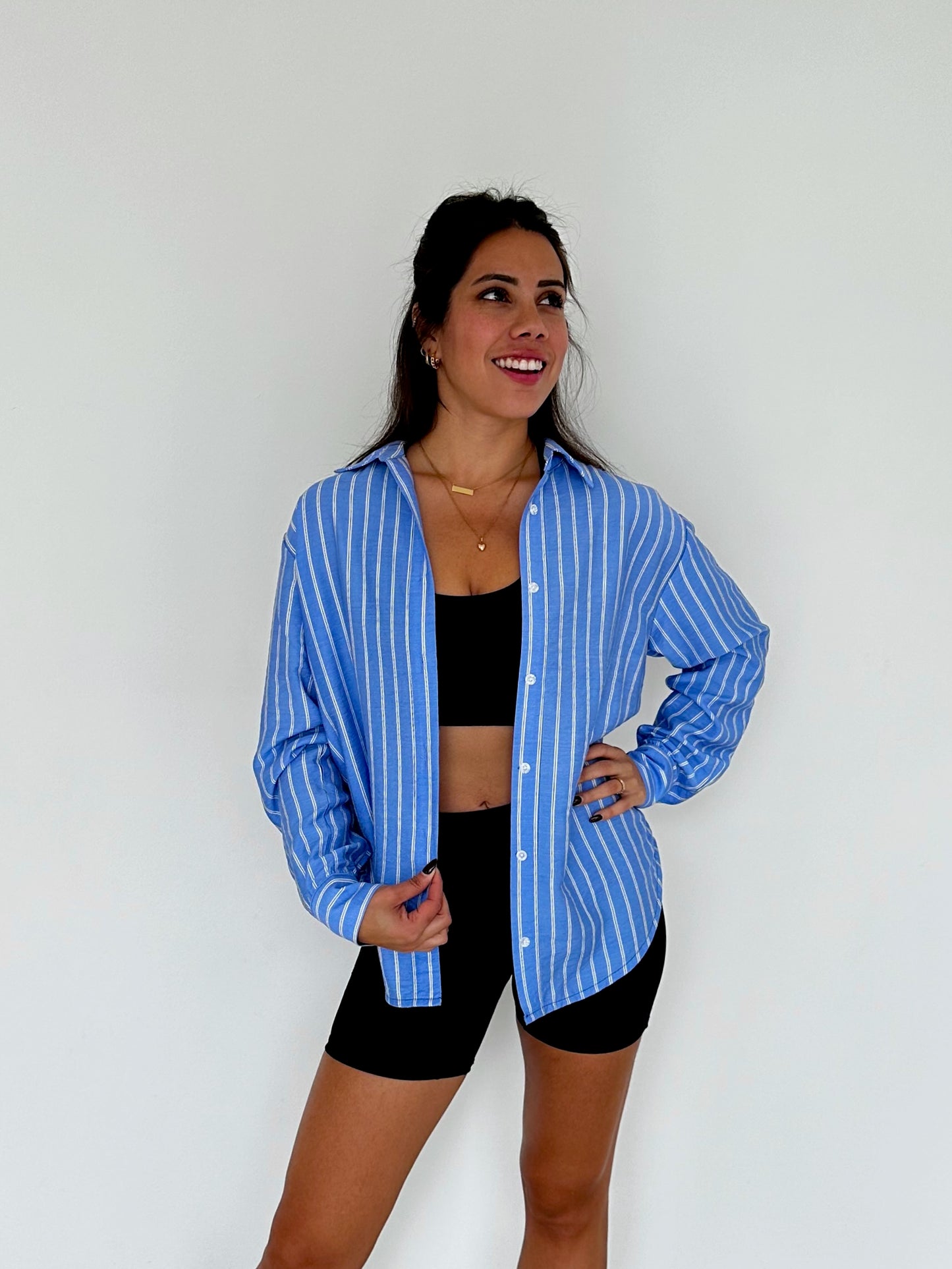 Camisa Visionaria - Celeste a Rayas