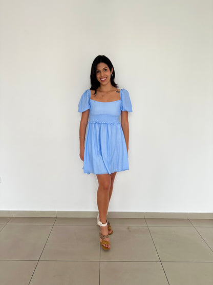 Vestido Florecer - Celeste
