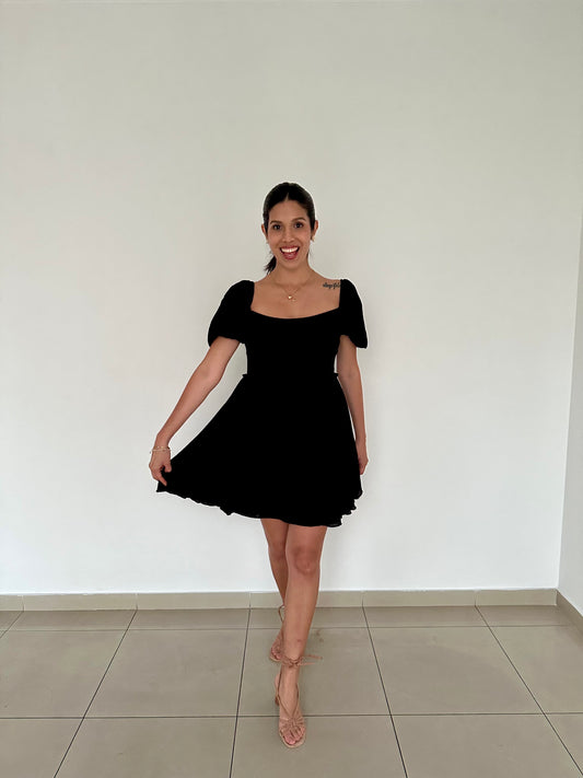 Vestido Florecer - Negro