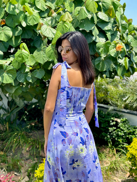 Vestido Libre - Estampado Lila